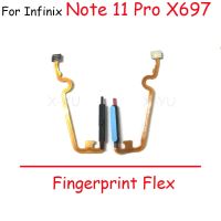 สำหรับ Infinix Note 11 Pro X697ปุ่มโฮมเซ็นเซอร์ลายนิ้วมือสายเคเบิลงอได้พลังงานคืน