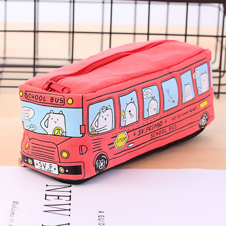กล่องดินสอ-กระเป๋าเก็บเครื่องเขียน-รูปรถบัส