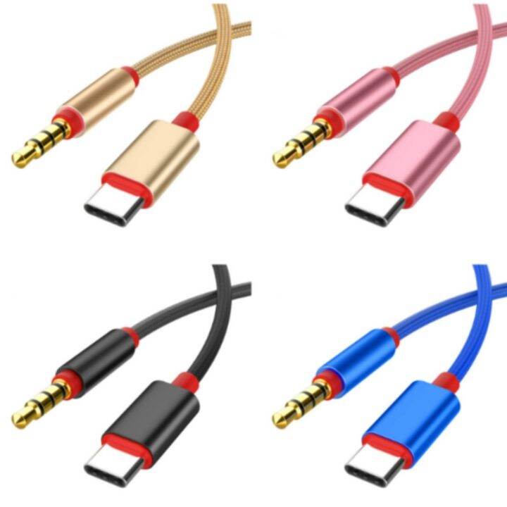 type-c-ถึง3-5มม-ตัวผู้สายต่อยูเอสบีเครื่องเสียง-c-สาย-aux-หลากสีอะแดปเตอร์หูฟัง1ม-สำหรับ-letv-le