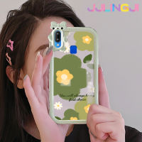 Jjlingji เคสสำหรับ VIVO Y91 Y91i Y95แฟชั่นเดซี่เล็กๆสีสันสดใสเลนส์กล้องถ่ายรูปแบบนิ่มมอนสเตอร์ตัวน้อยเคสมือถือกันกระแทกแบบใสป้องกันซิลิโคนง่ายเคสความคิดสร้างสรรค์โปร่งใส