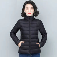 利Womens Down Jacket Lightweight Short Winter Jackets 2021 New Thick Warm Coat Solid Color Jacket for Women