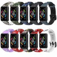 fgjdtrdh New silicone strap Edge protection shell For Huawei band 6 Honor Band 6 Sport fashion replacement bracelet for Huawei band 6 Pro