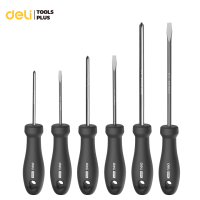 Deli ชุดไขควง เซ็ตไขควง 6 ชิ้น หัวแฉก หัวแบน เซ็ตประแจ มี 2 หัว 6 ด้าม Screwdriver Sets