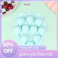 ?【HOT SALE】MUXI แม่พิมพ์ซิลิโคนก้อนน้ำแข็งสตรอเบอร์รี่3D 1ชิ้นแม่พิมพ์ลูกอมช็อคโกแลตแบบทำมือแม่พิมพ์ดินปั้นทำจากเรซินเครื่องมือตกแต่งคัพเค้กสำหรับงานปาร์ตี้