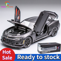 Hualun Toys ล้อแม็กรถสปอร์ตรุ่นที่มีแสงเสียงเข้ากันได้สำหรับเชฟโรเลต Camaro 1:24ดึงกลับรถรุ่นของเล่นสำหรับเด็ก