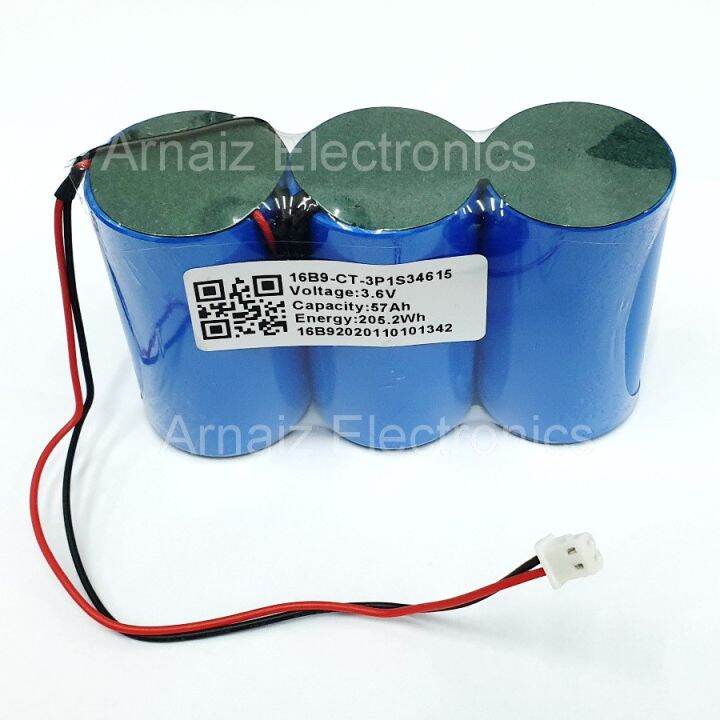 Size D 3 Cell Lithium Battery 3.6V 57Ah w/ Connector ER34615 34615 D