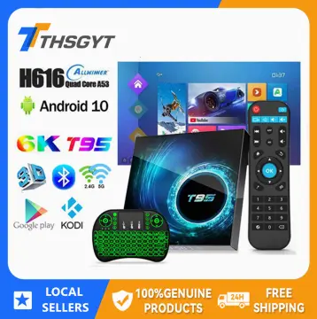 T95H Android 10.0 Smart TV BOX Quad Core Media 6K 3D Movie Allwinner H616  WIFI