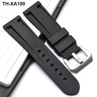 Rubber strap watch mens fragrance universal pin buckle waterproof sports silicone women 22/24mm