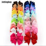Jettingbuy 20 Pcs Wholesale Bowknot Hairpin Kids Baby Girls Hair Bow Clips