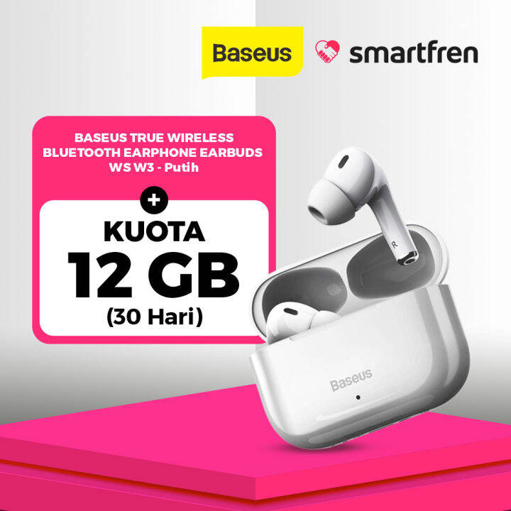 Baseus True Wireless Bluetooth Earphone Earbuds TWS W3 – Baseus Indonesia