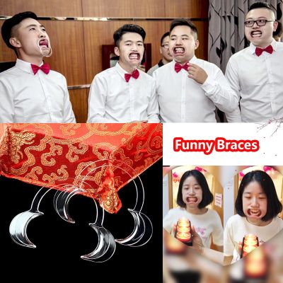 【CC】 5PCS/lot The Whole Mouth Extender Braces Blowing Candles Wedding Games Must Practical Jokes