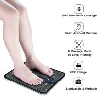 ZZOOI Electric EMS Foot Massager Pad Portable Foldable Massage Mat Muscle Stimulation Improve Blood Circulation Relief Pain Relax Feet