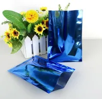 【♘COD Free Cas♘】 shuiqi 3.54สีฟ้า100 "X 5.11" Tas Aluminium Foil ซีลความร้อนชิ้น/ล็อตสำหรับแพคเกจขนมขบเคี้ยวผงเปิดถุงไมลาร์สูญญากาศงาน