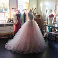 【CC】❏✼  Real Pictures Skirts Tutu Zip Closure Layered Puff Tulle Skirt Court Pink Wedding Wear