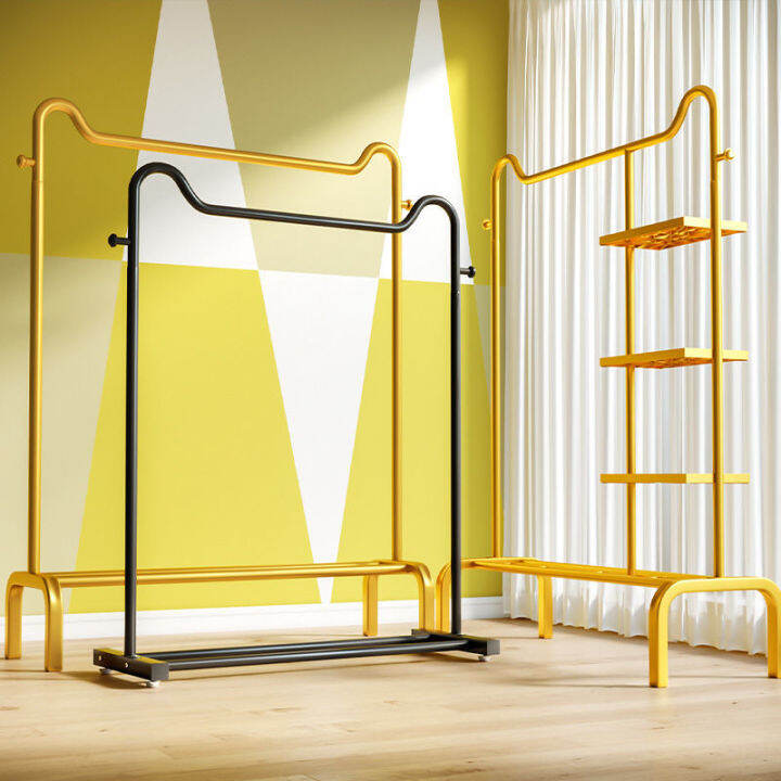 💗READY STOCK 💗 Light Luxury Clothes Rack Floor Bedroom Hanger Balcony