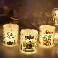 【hot】❂∏™  2023 Eid Mubarak Led Candle Night Ramadan Kareem Ornament Lamp Muslim Al-Fitr Supplies