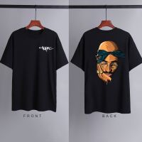 2023 New2PAC ทูแพ็คไวนิลพิมพ์แบบวินเทจแรงบันดาลใจหลวมเสื้อผ้าเสื้อยืดสำหรับผู้ชาย O Versize Tee เสื้อ