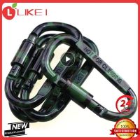 D Camouflage Aluminum Alloy Carabiners Tactical Hanging With Lock Mountaineering Hiking