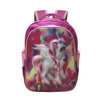 Unicorn Girl Kids Pink Backpack 14 inch by pdstohome