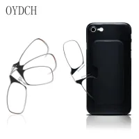 ✵卐 Legless Clamp nose reading glasses for both men and women portable sticky phone to send ultra-thin glasses case 2.00 2.50