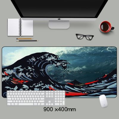 Japan Great Waves Mouse pad black Large Rubber Mouse Pad Mousepad Mat for Csgo Dota