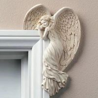 Resin Door Frame Ornament Winged Goddess Pendant Indoor/Outdoor Garden Decoration