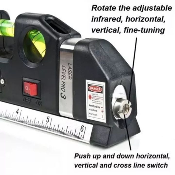 ตลับเมตร-laser-เลเซอร์-ตลับเมตร-วัดระดับน้ำ-อุปกรณ์วัดระดับน้ำด้วยแสงเลเซอร์-พร้อมตลับเมตร-สำหรับวัดและปรับระดับ