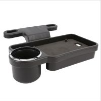 Foldable Car Back Seat Organizer Black Cup Holders Portable Rear Seat Table Tray Universal