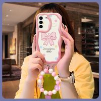 lovely Full edging Phone Case For Samsung Galaxy S22 Plus luxurious Love bracelet Heat dissipation interest flower Soft