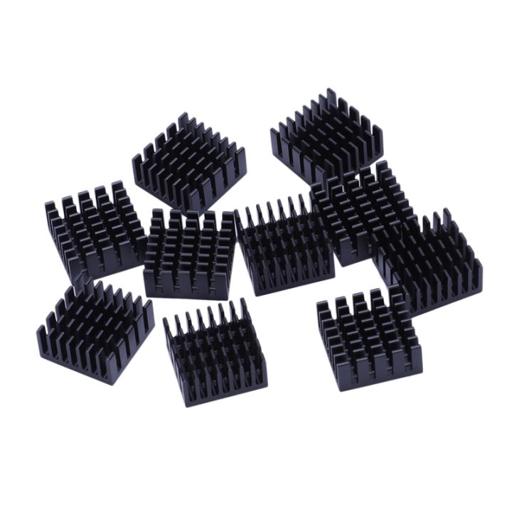 10-pcs-black-aluminum-cooler-radiator-heat-sink-heatsink-20mm-x-20mm-x-10mm