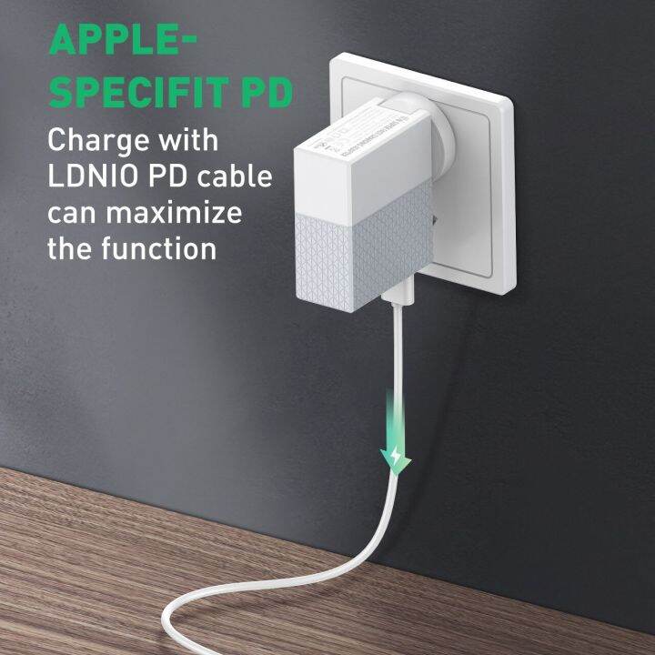 ldnio-65w-gan-fast-charger-usb-1a-1cport-charger-3-port-wall-travel-charger-high-power