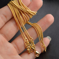 18KRGP Gold Snake Chain Fit Pendant Daily Accessories Statement Necklace Women Men Jewelry N027