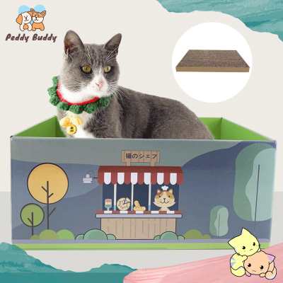 ✿ Peddy ✿ ที่ลับเล็บแมว ที่ฝนเล็บแมว Cat box - Catnip กล่องแมว กล่องลังแมว บ้านแมว