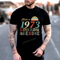 Made In 1973 49 Years Of Being Awesome 49Th Birthday Gift T-Shirt Clothing Graphics Tshirt Sweatshirt Undershirt Unisex Shirt