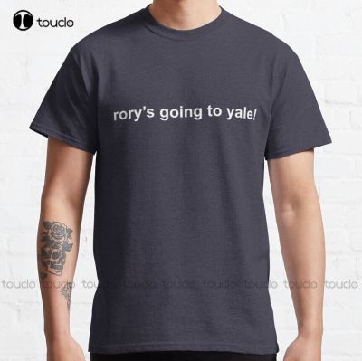 Rory’S Going To Yale! Gilmore Girls (White) Classic T-Shirt Cotton Shirts For Women Men Custom Aldult Teen Unisex Xs-5Xl Classic