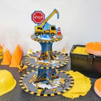 Construction Theme Excavator Birthday Kids Boy Bulldozer Tractor Truck Supplies