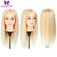 NEVERLAND 20 100 Real Human Hair Hairdressing Training Head for Barber Hair Curling Practice Dummy Doll Mannequin Head Gift