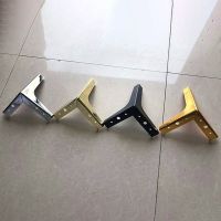 (Pack of 100pcs) Triangle Furniture Legs Iron Cabinet Table Sofa Bed Feet Gold /Chrome/ Black Chair Metal Leg H=150mm Furniture Protectors Replacement