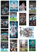 Bộ 30 hình dán sticker Messi và đội tuyển Argentina, hình dán bóng đá,