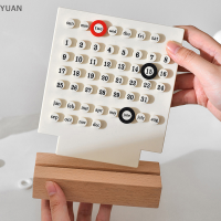 YUAN INS Creative Time Perpetual Table ปฏิทินคู่มือโต๊ะอะคริลิค cameranio ตกแต่งบ้าน3วันแหวนบันทึกของขวัญชุด handmade DIY Ring Desk Calendar