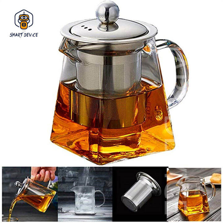 Tea Set Glass Teapot 950 ML Tea Pots for One with Heat Resistant