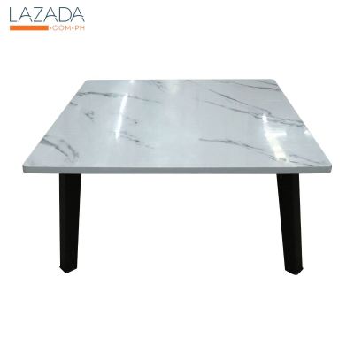 "โปรโมชั่น"โต๊ะพับญี่ปุ่นลายหินอ่อน KASSA ขนาด 60 x 60 ซม. สีขาว "ยิ่งซื้อยิ่งลด"