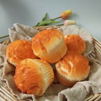 【CW】 1pc Artificial Bread Filling Puff CakeFood ModelDecorationWindow Display Photography Props Table Decor