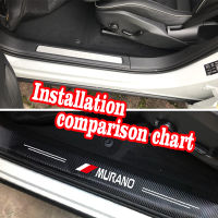 สำหรับ Nissan Murano รถประตู Sill ป้องกันสติกเกอร์ Scuff แผ่น Guard Pedal Cover Trim Decor เกณฑ์สติกเกอร์จัดแต่งทรงผม Accessor