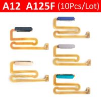 10Pcs/Lot Fingerprint Home Button Power On Off Side Button Key Flex Cable For Samsung Galaxy A12 A125F Replacement Parts