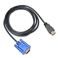 HENRI 1-5m ร้อน คุณภาพสูงสุด ตัวเชื่อมต่อวิดีโอ 1080P ชายไปชาย ตัวแปลง HDMI เป็น VGA เอาต์พุตการแสดงผล สายแปลง AV