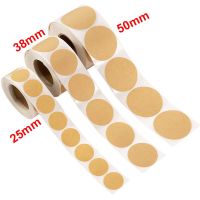 ▩♘ 100-500pcs Round Blank Kraft Paper Label Stickers DIY Handmade Gift Sealing Stickers Classification Labels 1inch/1.5inch/2inch