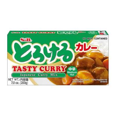 สินค้ามาใหม่! เอสแอนด์บี แกงกะหรี่ก้อน สูตรเผ็ดกลาง 200 กรัม S&amp;B Tasty Curry Japanese Curry Mix Medium Hot 200g ล็อตใหม่มาล่าสุด สินค้าสด มีเก็บเงินปลายทาง
