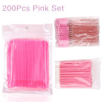 200Pcs Eyelash Brushes Disposable Cotton Swab MicroBrush Eyebrow Lip Brush Mascara Wands Applicator Grafting Eyelashes Extension