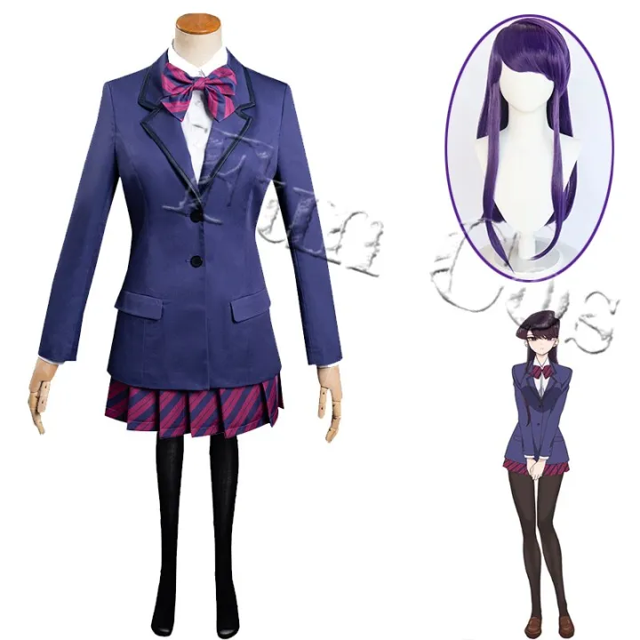 Komi San Cosplay Costume Skirt Set Wig Anime Shouko Komi Komi Can't ...